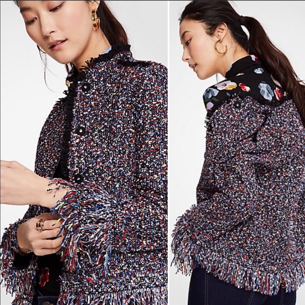 Ann Taylor Fiesta Tweed Jacket Blazer